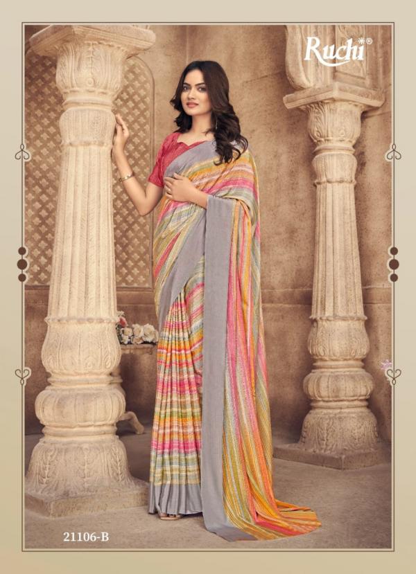 Ruchi Vivanta 21101 Series Fanncy Crepe Silk Saree Collection